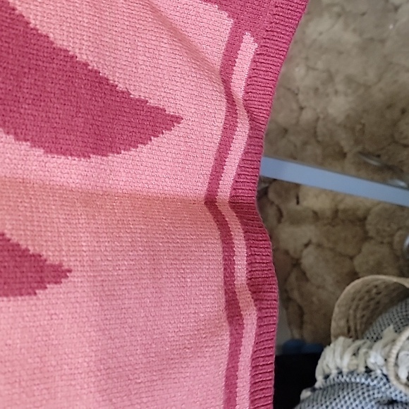 Miss Sparkling Pink Palm Tree Knit Skirt Size XL - Picture 6 of 6